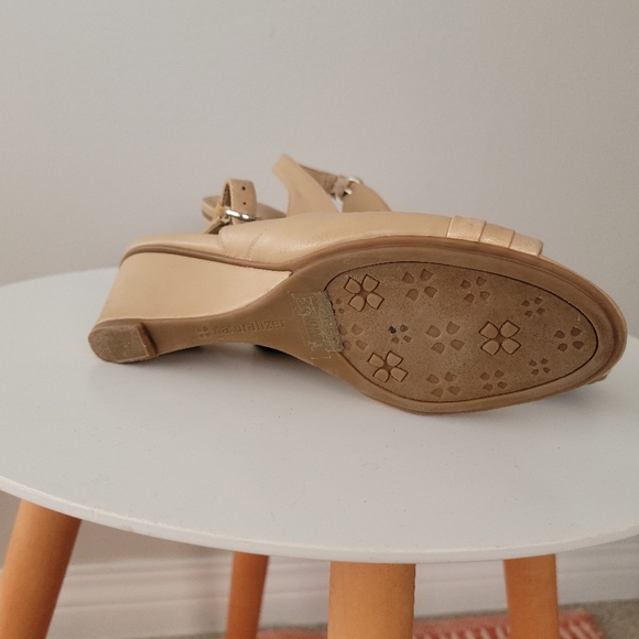Naturalizer N5 Comfort Wedge Heels Champagne Glittery - Picture 4 of 5